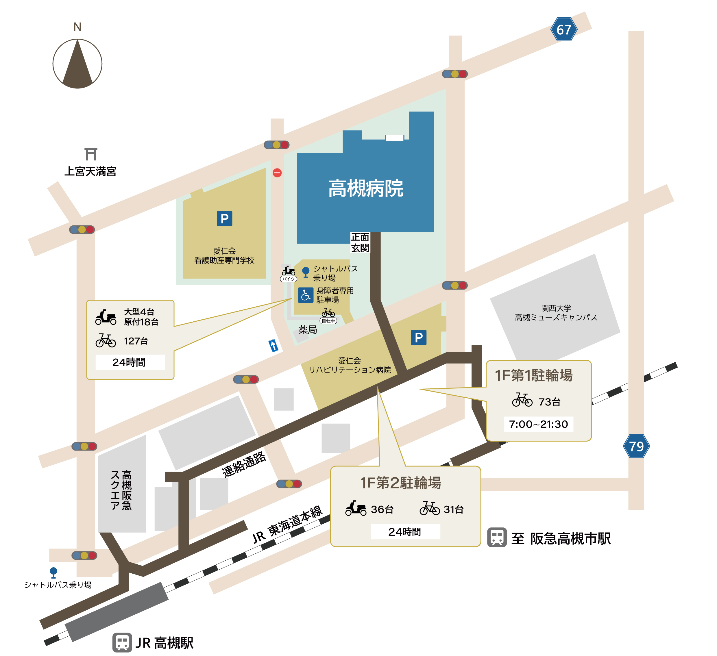 駐輪場の所在地図
